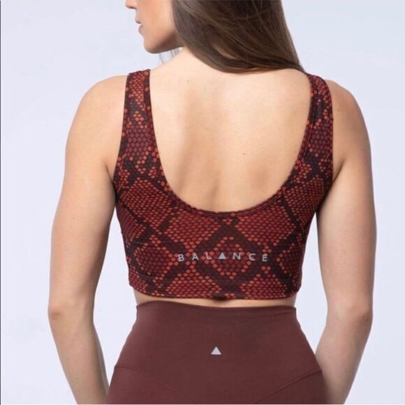 Balance Athletica‎ Red Copperhead Ascend Sports Bra Size Small - Picture 3 of 8